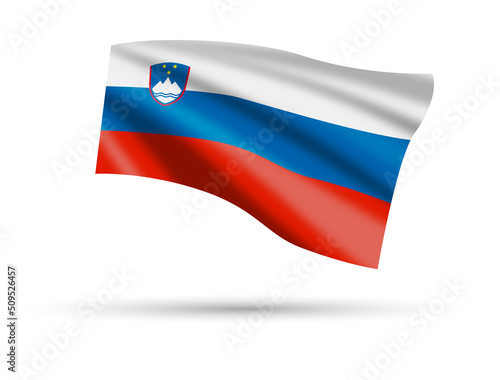 Free Download Waving flag of the Republic of Slovenia isolated on a white background - GFXLoad