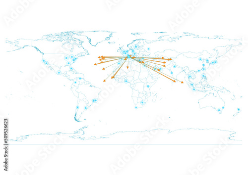 Export concept map for Monaco, vector Monaco map  on white background suitable for export concepts. File is suitable for digital editing and large size prints.