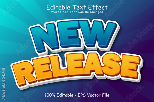 New Release Editable Text Effect 3 Dimension Emboss Cartoon Style