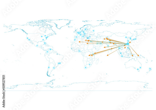 Export concept map for Taiwan  vector Taiwan map  on white background suitable for export concepts. File is suitable for digital editing and large size prints.