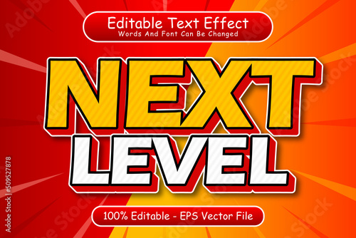 Next level editable Text effect 3 Dimension Emboss cartoon style