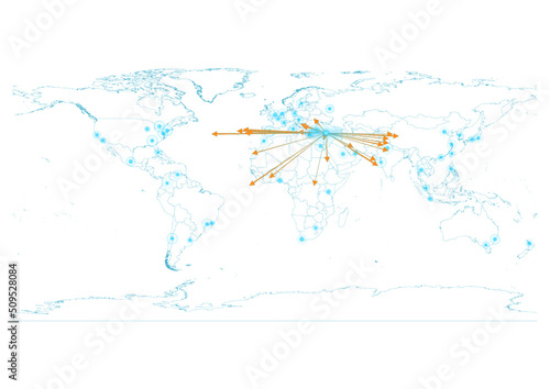 Export concept map for Turkey, vector Turkey map  on white background suitable for export concepts. File is suitable for digital editing and large size prints.