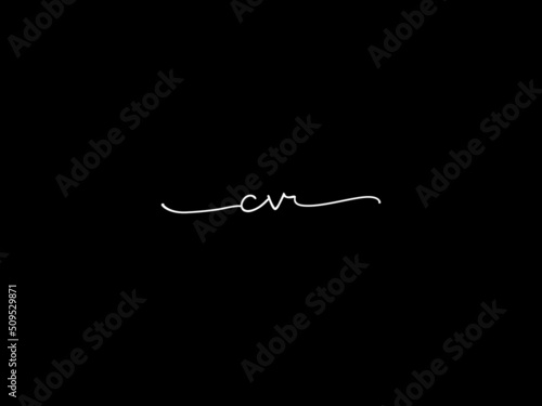 Signature CV Logo Icon, Creative Cv vc Signature Letter Slim Logo Image Vector For Luxury Brand