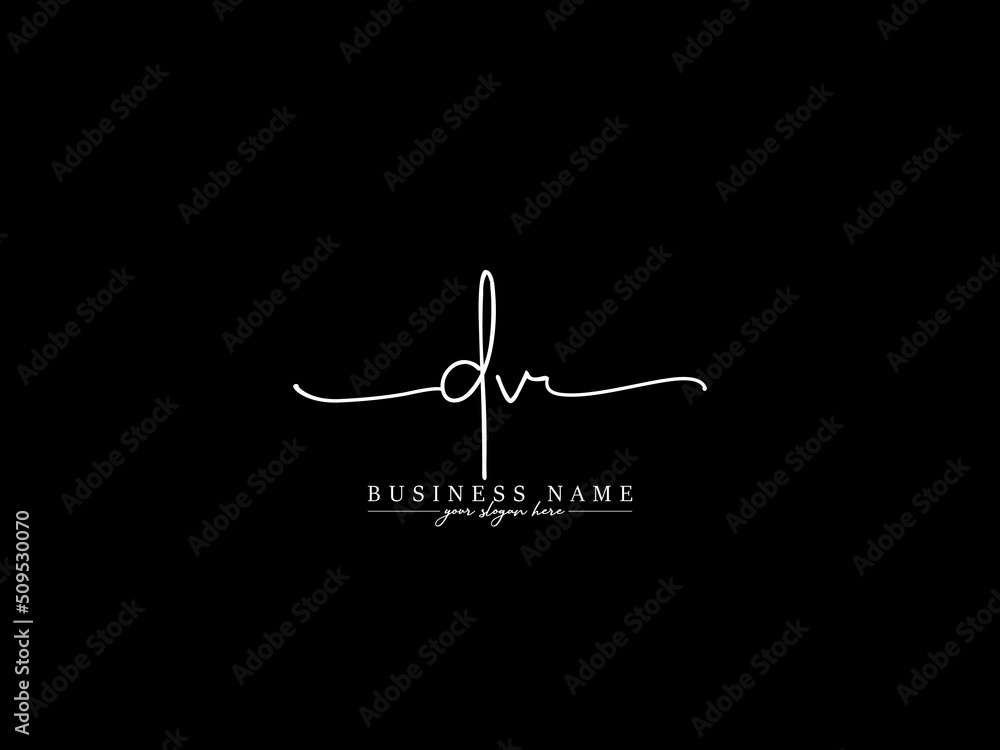 Signature DV Letter Logo, Letter Dv vd Signature Logo Icon Vector Image ...