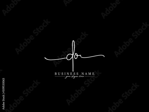 Signature DO Letter Logo, Letter Do od Signature Logo Icon Vector Image Design For Your Product