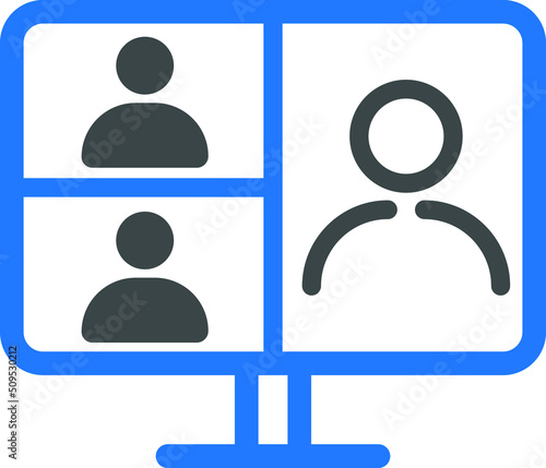 Webinars icon, connection icon vector