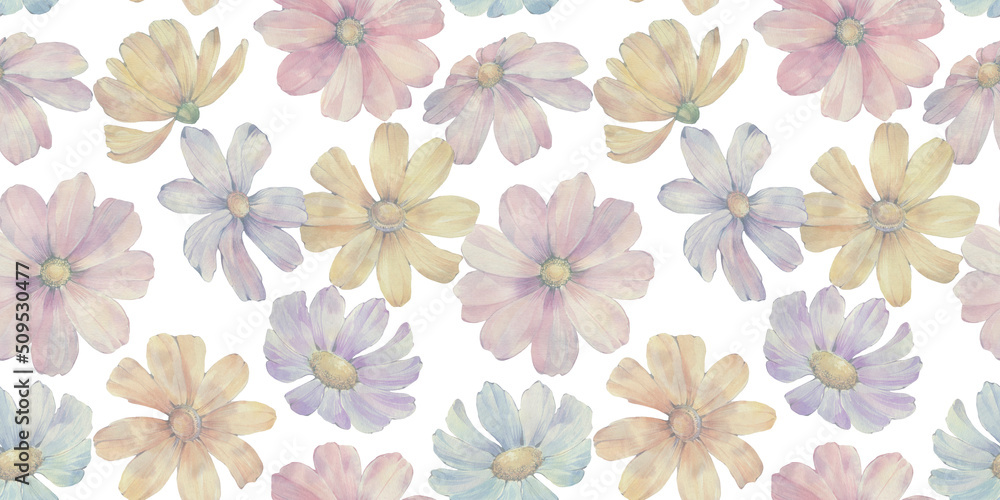 Abstract floral ornament for design. Delicate flowers collected in a seamless pattern. Seamless botanical pattern on a white background. Abstract floral ornament for design. Delicate flowers collected in a seamless pattern. Seamless botanical pattern on a white background.