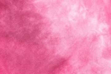 Abstract tie dye magenta pink fabric cloth Boho pattern texture for background or groovy wedding card, sale flyer, 60s, 70s poster, kid tie-dye diy backdrop. Modern Watercolor Wet Brush Fabrics Art