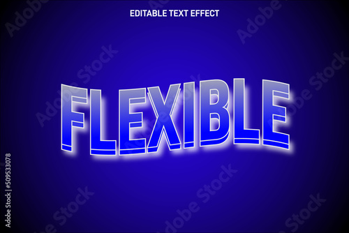 Flexible editable Text effect 3 Dimension emboss modern style