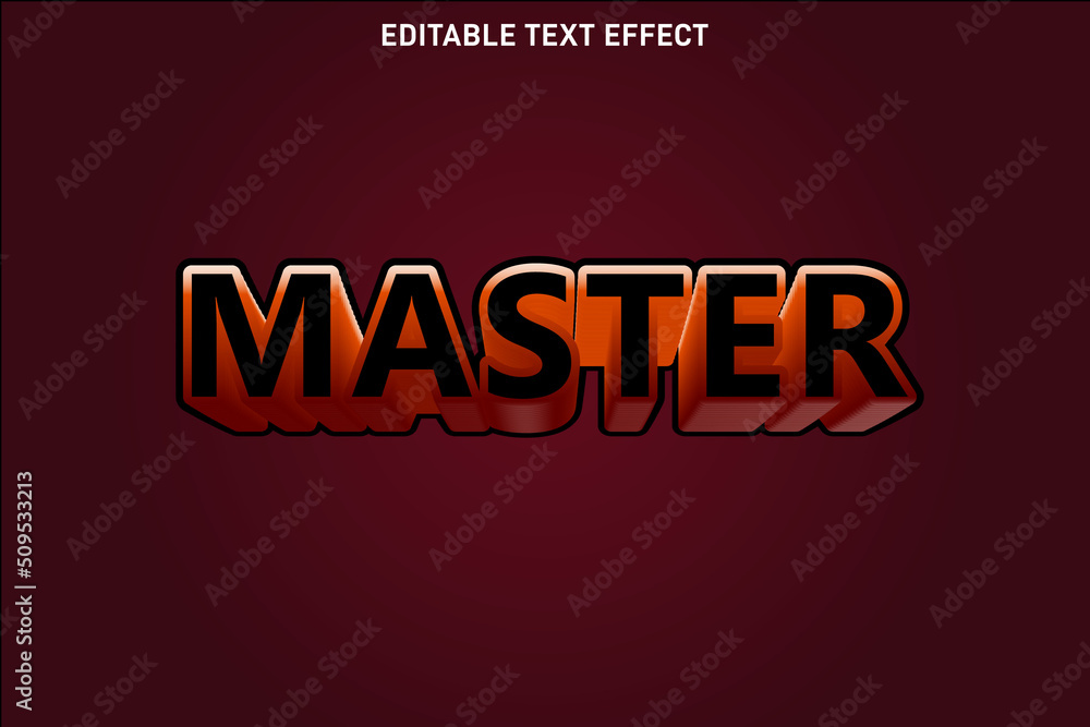 Master editable Text effect 3 Dimension emboss modern style