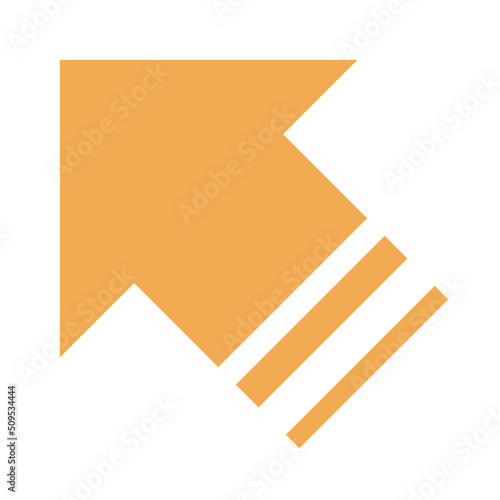 Free Download Orange ascending left diagonal icon illustration - GFXLoad