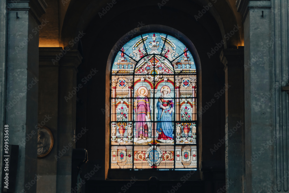 interior of a french church