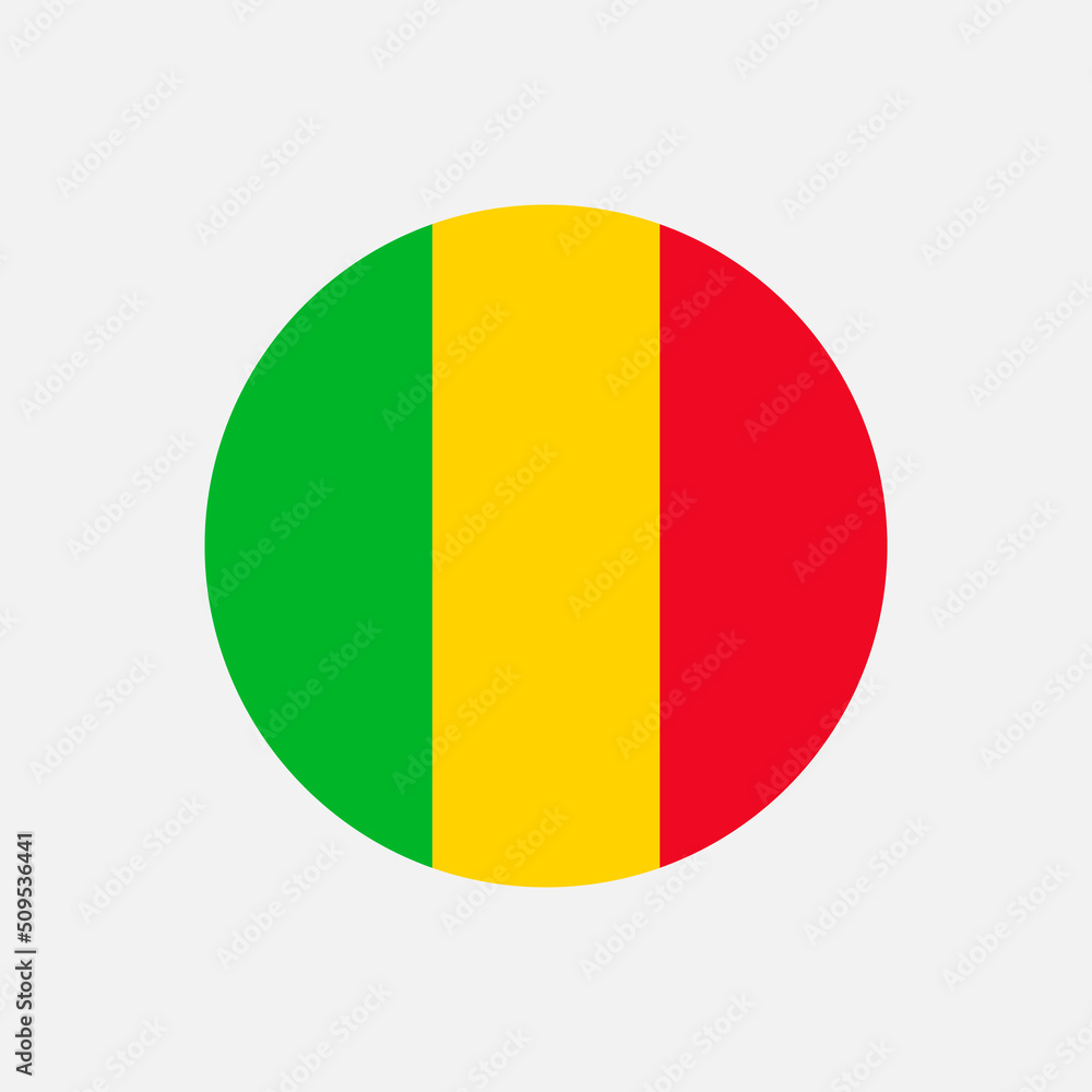 Fototapeta premium Country Mali. Mali flag. Vector illustration.