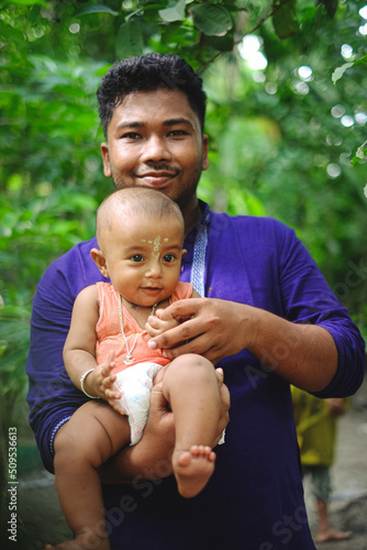 South asian little cute adorable boy’s portrait ,happy father’s day photo