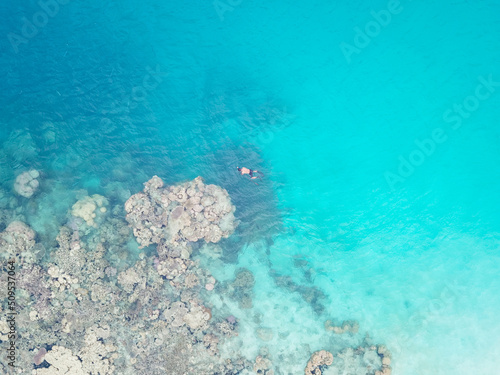 Pictures of Snorkeling From The Air Show Activities in the Middle of Beautiful Beaches and Beautiful Coral Reefs Refreshing Eyes