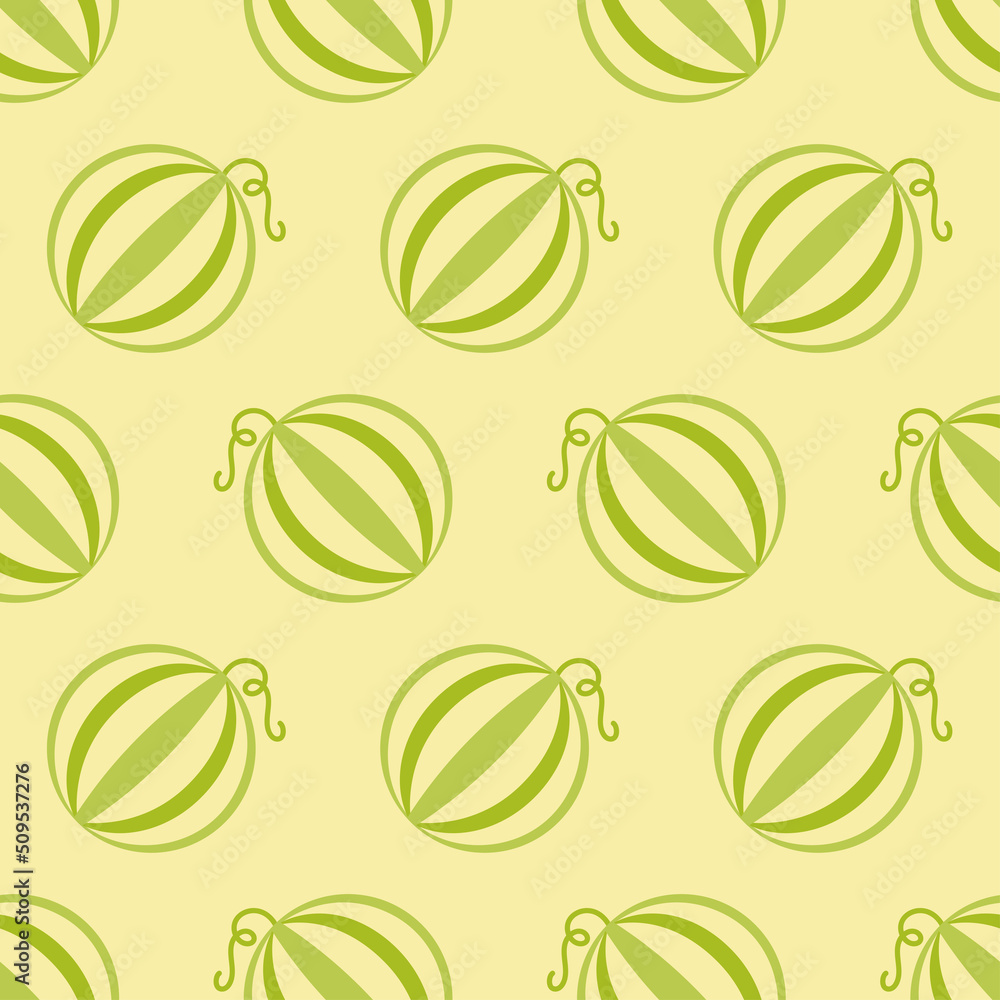 Watermelon seamless pattern. Watermelon icon in line art style. Fruit icon symbol. Outline of watermelon in green color. Design for print on fabric, wrapping paper, wallpaper. Vector illustration Watermelon seamless pattern. Watermelon icon in line art style. Fruit icon symbol. Outline of watermelon in green color. Design for print on fabric, wrapping paper, wallpaper. Vector illustration