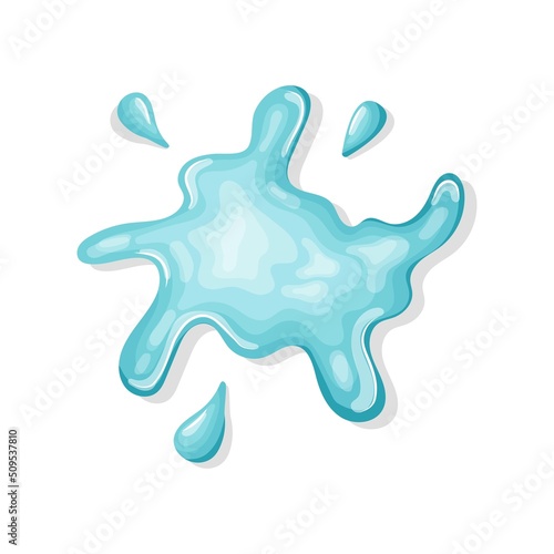 Realistic water spot, and splashes of water, vector illustration