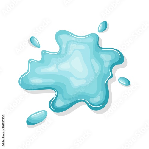Realistic water spot, and splashes of water, vector illustration