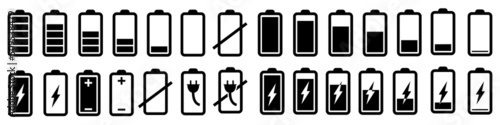 Fotografia Battery charge icon vector