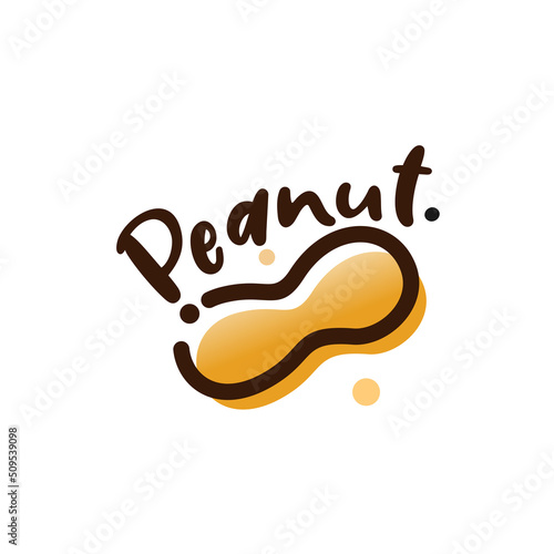 logo peanut vector template illustration