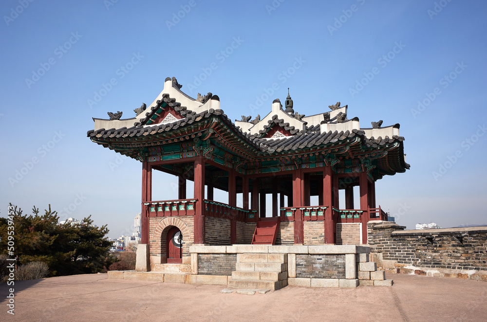 Fototapeta premium Suwon Hwaseong Fortress is a castle in the Joseon Dynasty.