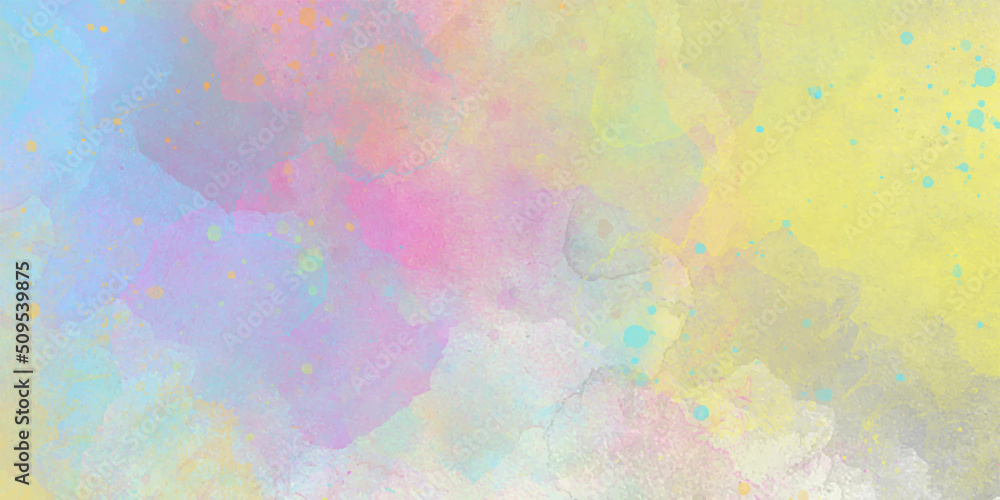 Abstract beautiful Colorful watercolor painting background, Colorful brush background.