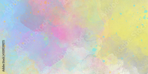 Abstract beautiful Colorful watercolor painting background, Colorful brush background. © Sharmin