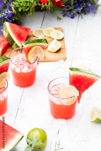 Summertime Watermelon Margaritas on the Patio