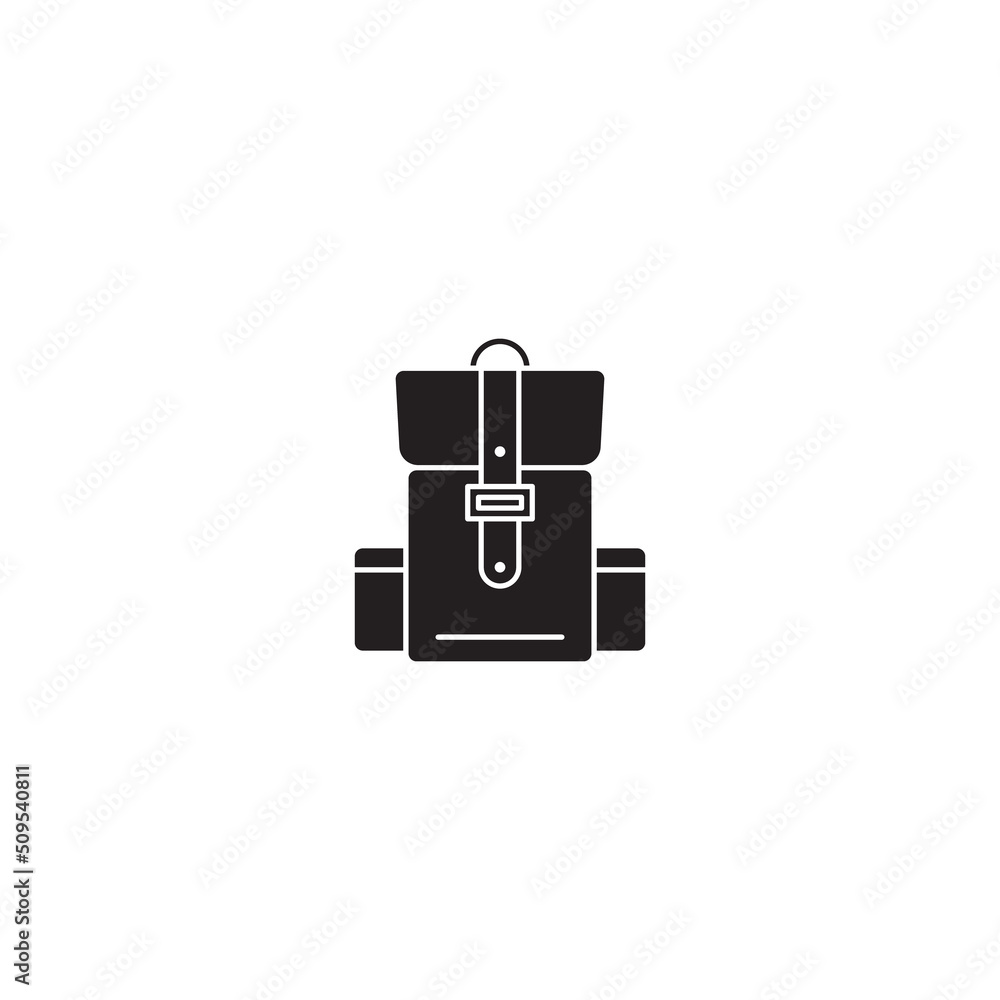 Obraz premium Backpack glyph icon. glyph style sign for mobile concept and web design. Backpack glyph vector icon. Symbol, logo illustration. Vector graphic