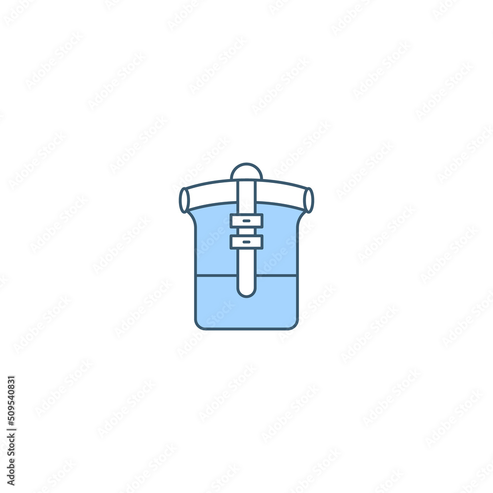 Backpack filled line icon. linear style sign for mobile concept and web design. Backpack filled line vector icon. Symbol, logo illustration. Vector graphic Backpack filled line icon. linear style sign for mobile concept and web design. Backpack filled line vector icon. Symbol, logo illustration. Vector graphic