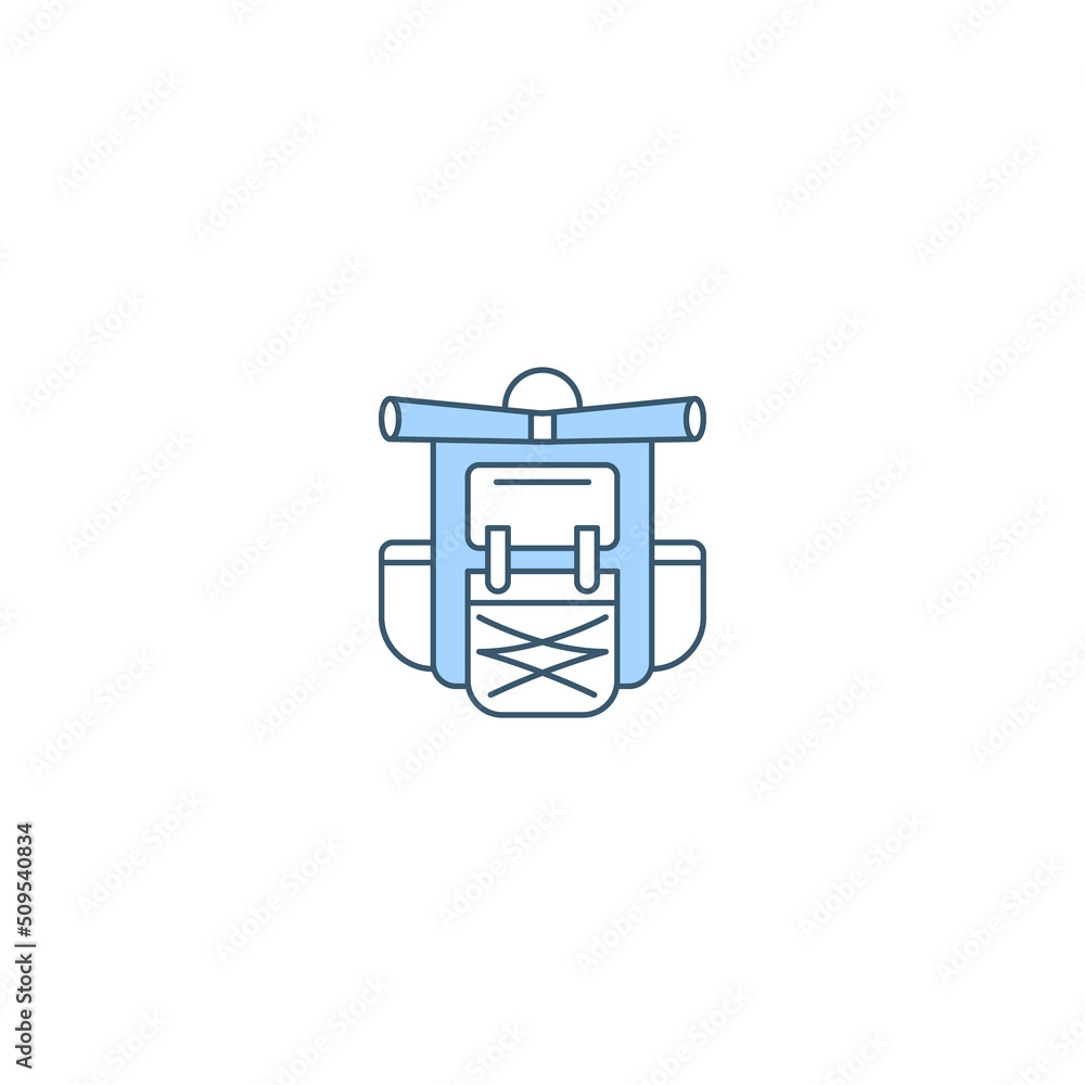 Backpack filled line icon. linear style sign for mobile concept and web design. Backpack filled line vector icon. Symbol, logo illustration. Vector graphic Backpack filled line icon. linear style sign for mobile concept and web design. Backpack filled line vector icon. Symbol, logo illustration. Vector graphic