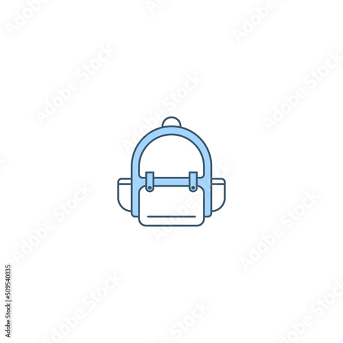 Backpack filled line icon. linear style sign for mobile concept and web design. Backpack filled line vector icon. Symbol, logo illustration. Vector graphic