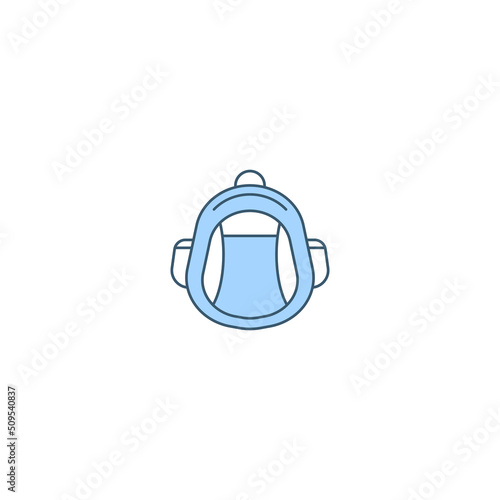 Backpack filled line icon. linear style sign for mobile concept and web design. Backpack filled line vector icon. Symbol, logo illustration. Vector graphic