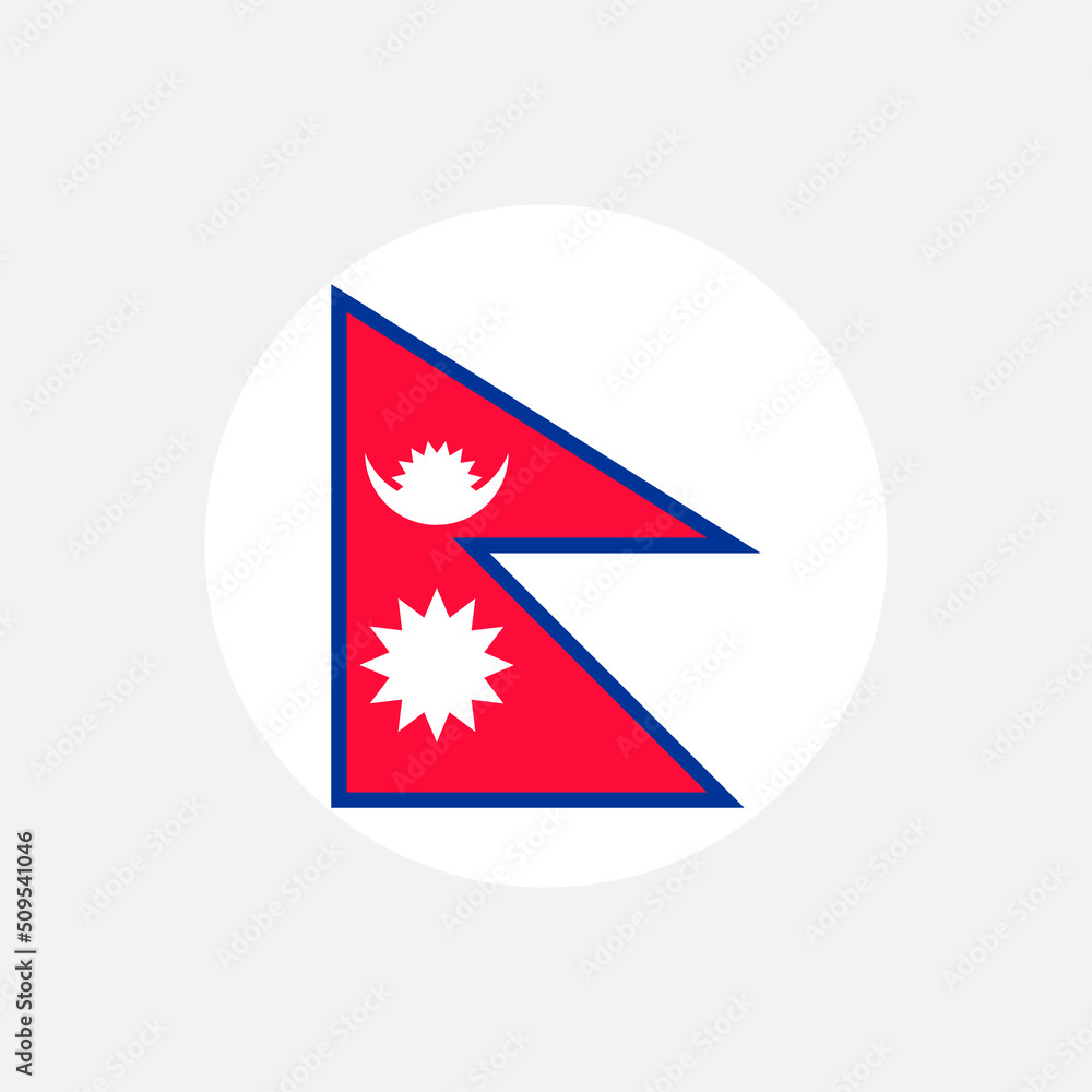 Obraz premium Country Nepal. Nepal flag. Vector illustration.