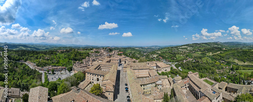 Drone view at Urbino on Italy photo