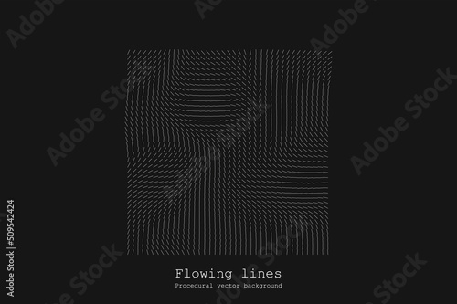 Abstract Line Matrix Pattern. Noise Flow Dynamic.