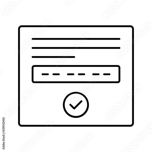 Black line icon for Activation Icon