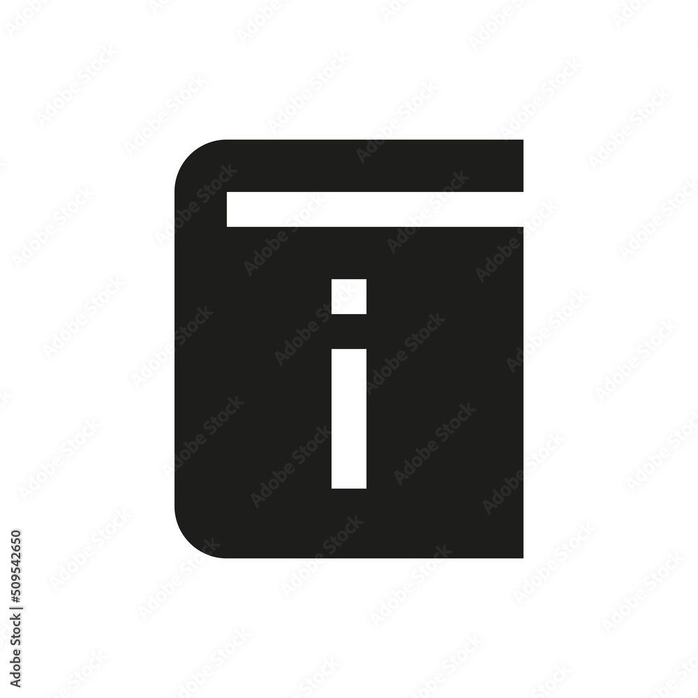 User manual solid icon. Information book glyph vector symbol. User manual solid icon. Information book glyph vector symbol.