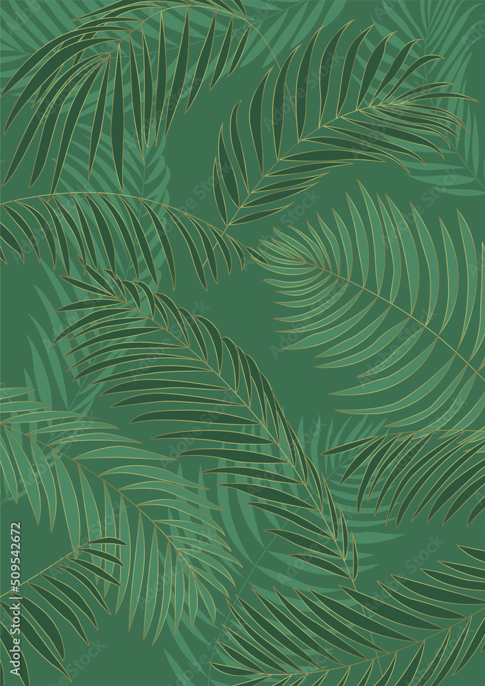 Vector illustration of tropical plants.