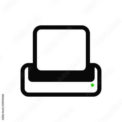 Print line icon vector design with editable