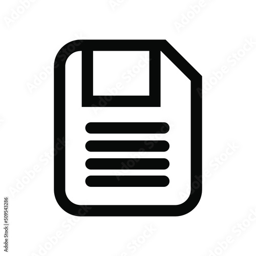 Save line icon vector design with editable