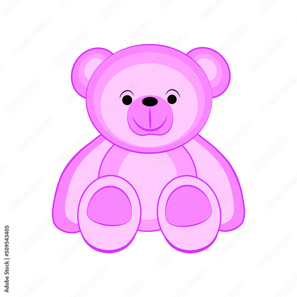 Cute teddy bear vector isolated on white. Toy teddy icon. Cute teddy bear vector isolated on white. Toy teddy icon.