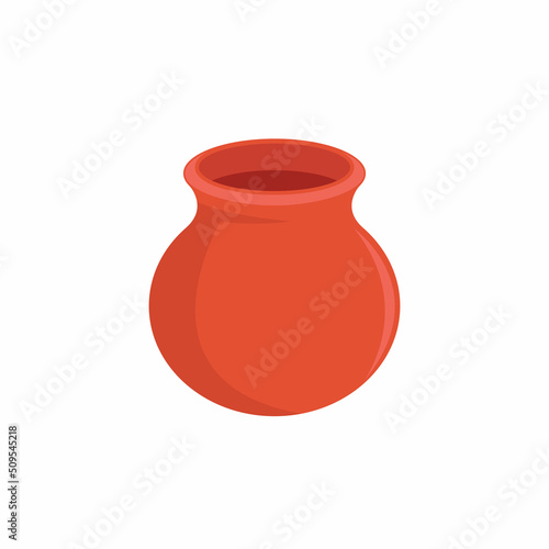 clay pot icon vector element concept design template