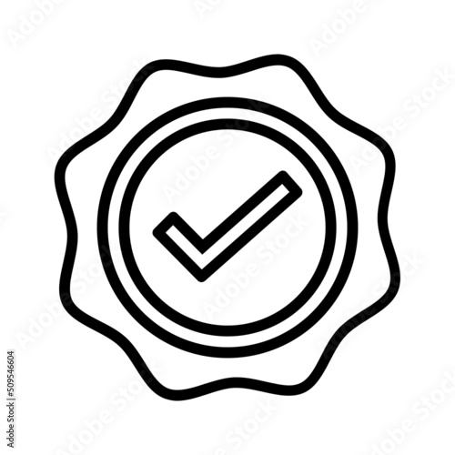 Black line icon for Accepted Icon