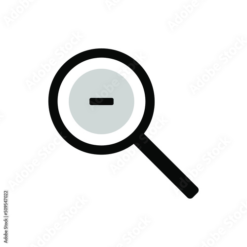 Zoom Out line icon vector design with editable