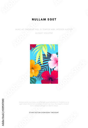 Bright hawaiian design with...