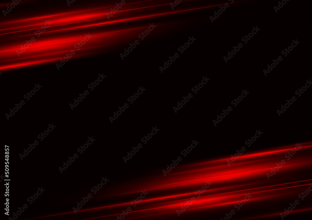 Abstract red speed neon light effect on black background vector illustration. Abstract red speed neon light effect on black background vector illustration.