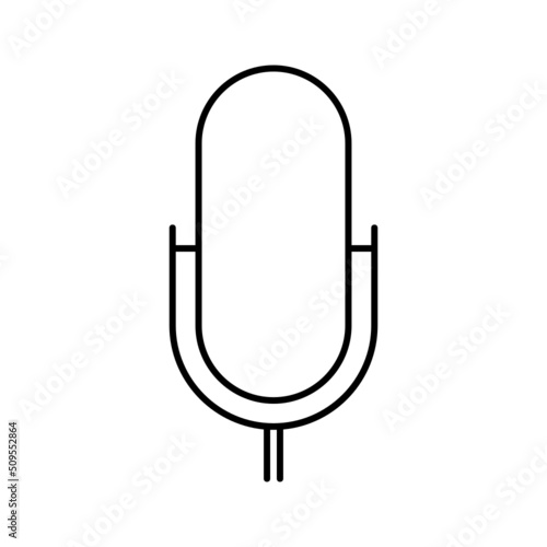 Black line icon for Mic