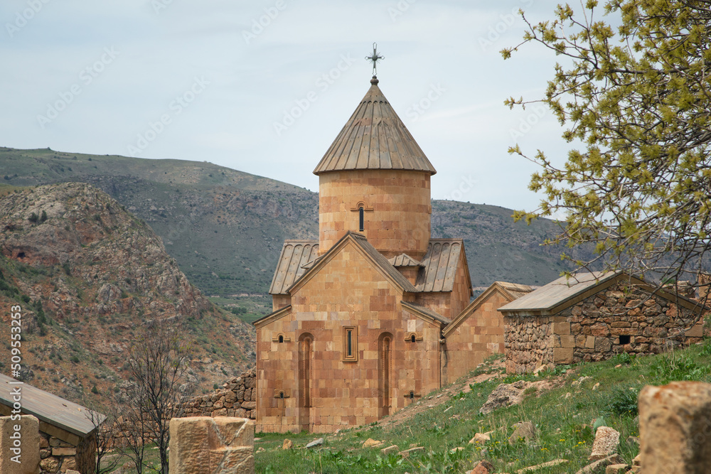 Armenian church. Beautiful view. Spring time