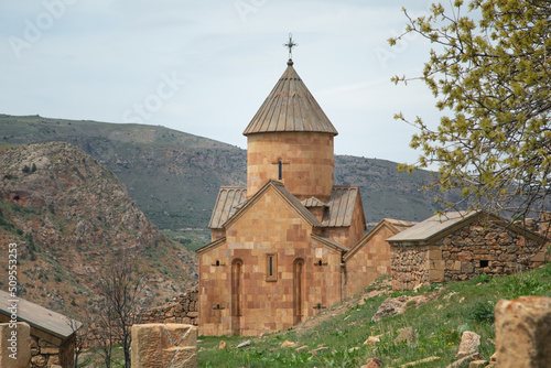 Armenian church. Beautiful view. Spring time